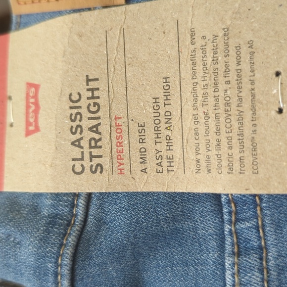 Levis Classic Mid Rise Straight Fit Jeans 12 Short - Picture 15 of 16